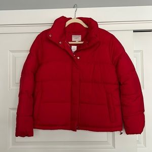 NWT! Red puffer coat - Loft - Size S